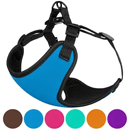 Шлея для собак дрібних порід Bronzedog Sport S 16х14х2 см блакитна - мініатюра 8