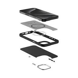 Карбоновий чохол Spigen Enzo Aramid Matte Black для iPhone 15 Pro (ACS07045) - мініатюра 5