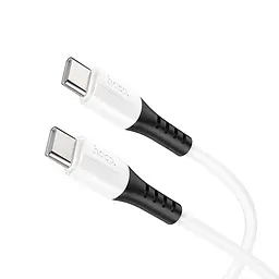 Кабель Hoco X82 Type-C to Type-C 60W silicone charging data cable White