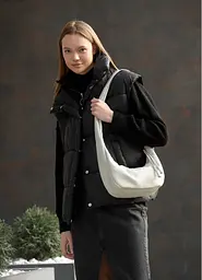 Сумка жіноча Sambag HOBO S білий 30 х 13 х 8 см (53100030) - мініатюра 3