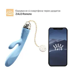 Смартвібратор-кролик Zalo - Rosalie Royal Blue - мініатюра 2