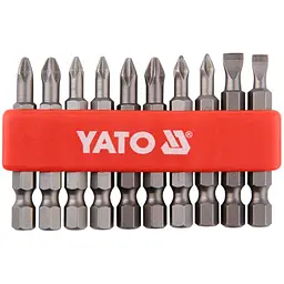 Набір насадок викрутковихYATO SL5 SL6 PH1/1 PH2/2 PZ1/1 PZ2/2 L=50 мм (YT-0483)