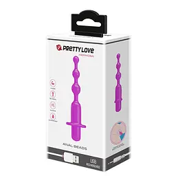 Анальна пробка Pretty Love Hermosa Anal Beads 13.7 см (фіолетовий) - мініатюра 10