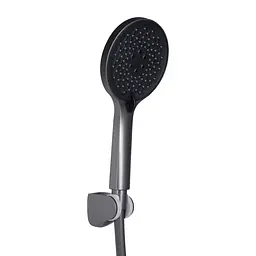Змішувач для ванни Qtap Vlasta New (з душовим гарнітуром) QTVLA259GMB45643 Gunmetal Black PVD Шліфований чорний хром - мініатюра 4