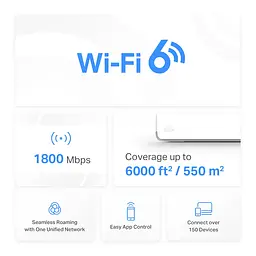 Система WiFi-Mesh Halo H70X AX1800, 3xGE LAN/WAN, 2мод Mercusys teh0017212 - мініатюра 5