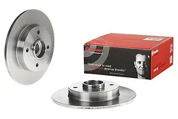 Диск тормозной задний невентилированный Peugeot 207, 307, 208 I, 2008 I, 00-25г Brembo ( 08.9512.27 )