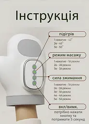 Електричний розумний масажер "Рукавиця" для рук та пальців проти болю та ониміння - мініатюра 4