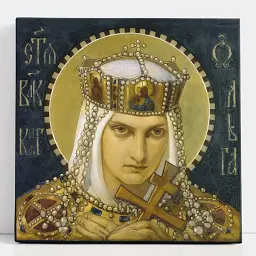 Інтер'єрна картина Княгиня Ольга, Бруні Микола, Україна, історія, інтер'єрний декор, 60×60 см (id6986)