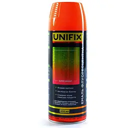 Емаль флуоресцентна в балончику Unifix 400мл помаранчевий