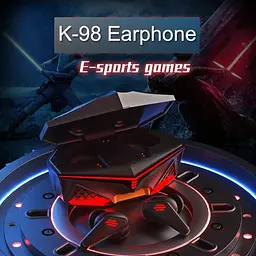 Бездротові ігрові Bluetooth навушники TWS K98 із зарядним кейсом, мікрофоном і сенсорами Навушники геймерські - мініатюра 10