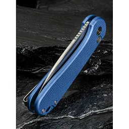 Ніж складаний кишеньковий Civivi Elementum II, (7.5 см) Nitro-V / Aluminum синій - мініатюра 15