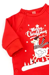 Чоловічок для немовлят з начосом Christmas llama на кнопках із закритими ніжками - мініатюра 2