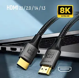 Кабель HDMI Colorway CB-HD088BK UHD v2.1 8K 48Gbit HDR Ethernet ARC 2 м