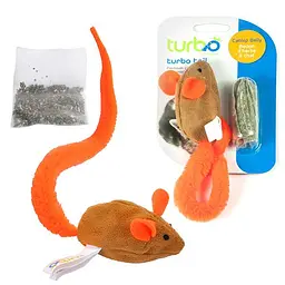 Coastal Turbo Tail Mouse Catnip Турбо інтерактивна іграшка для котів оранжевий Хвіст