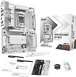 Материнська плата ASRock X870E CHALLENGER WIFI WHITE (X870E CHALLENGER WIFI WHITE) (Socket AM5, AMD X870E, ATX) - мініатюра 3