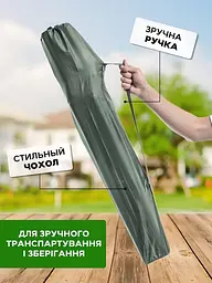 Стілець розкладний для відпочинку кемпінгу риболовлі полювання тканина oxsford 600D до 110 кг. хакі + чохол у ПОДАРУНОК (10402020) - мініатюра 4