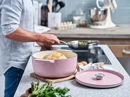 Каструля з кришкою KitchenAid СС007430-001 22 см 3.3 л суха троянда - мініатюра 5