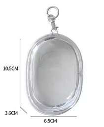 Брелок сумочка Прозорий Білий Keychain Transparent White 10.5 х 6.5 см - мініатюра 2