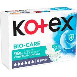 Гігієнічні прокладки Kotex Bio Care Night 6 шт. - мініатюра 2