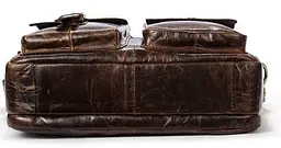 Ділова сумка на плече шкіряна 14820 Vintage коричнева - мініатюра 3