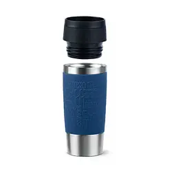 Термокружка Tefal Travel Mug Classic, 360мл, нержавіюча сталь, синій (N2020310) - мініатюра 3