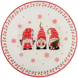 Блюдо VIVA NY GNOMES кругле скляне 26 см (S30105-1)