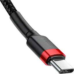 Кабель Baseus Cafule USB-C — USB-C 2 м CATKLF-H91 (Red/Black) [68697] - мініатюра 3