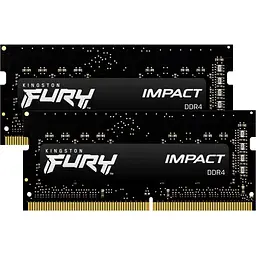 Модуль пам'яті SO-DIMM DDR4 Kingston FURY Impact 2x16GB 3200MHz (KF432S20IBK2/32) [94520]