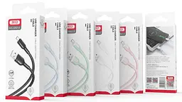 USB Кабель XO NB212 MicroUSB 2.1A 1.0m Рожевий - мініатюра 2