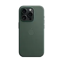 Чехол для Apple iPhone 15 Pro, FineWoven Case with MagSafe, зеленый, защитная накладка из материала FineWoven, противоударный, для iPhone, защита всего корпуса, поддержка беспроводной зарядки и MagSafe, (ARM71983) - мініатюра 4