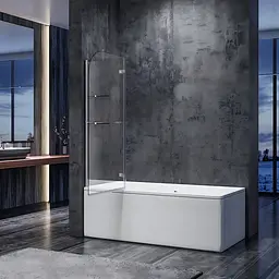 Шторки скляні на ванну Koer SR BS05-90x140-TR-01 прозоре скло Easy Clean 6 мм, хром KR5372, Універсальна, прозорий, хром - мініатюра 9