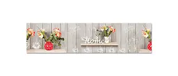 Кухонний фартух Happy Pocket Home вінілова наклейка ПВХ дошки квіти затишок Текстура Сірий 60х200 см Z180894 - мініатюра 7