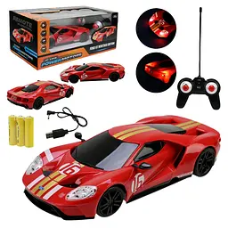 Радіокерована модель автомобіля Ford GT Heritage Edition червоний із золотими смугами (PM2413)