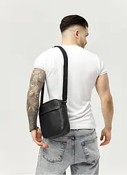 Сумка чоловіча через плече месенджер Sambag Makros чорна 23 х 19 х 7 см (70230001m) - мініатюра 3