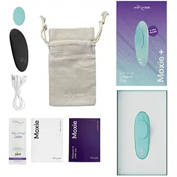 Смарт-вібратор у трусики We-Vibe Moxie+ Aqua пульт ДУ - мініатюра 2