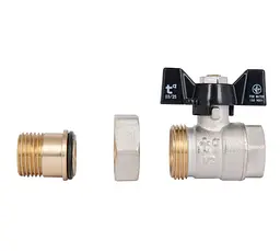 Кран кульовий Thermo Alliance "Американка" Base 1/2"ВЗ прямий, PN40, метелик SD221W15 - мініатюра 7