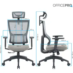 Офісне крісло OfficePro Elegant OC600-B-DG-DG Black/Dark Gray [148650] - мініатюра 11