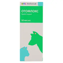 Краплі вушні BioTestLab Отофлокс від отитів для собак і котів 10 мл - мініатюра 4