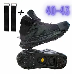 Антиковзаючі накладки на взуття з ремінцем Mil-tec “Boot Spikes Overshoe”, розмір 40 - 43