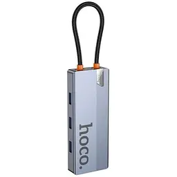 Порт-реплікатор мультиадаптер Hoco HB50 Wow 5-in-1 multi-function converter (HDTV+PD+Usb 3.0x3)