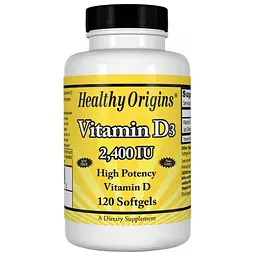 Вітаміни та мінерали Healthy Origins Vitamin D3 2400 IU 120 капсул - мініатюра 2