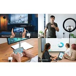 Багатопортовий мультиадаптер J5create JCA152-N, USB-C 2-в-1 билий - миниатюра 5