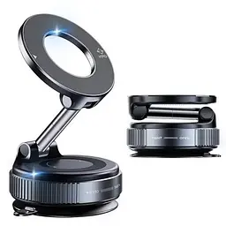 Автотримач з магнітним кільцем XO C169 + Vacuum suction cup locking magnetic (with magnet ring) чорний