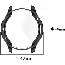 Чохол-накладка DK Silicone Face Case для Xiaomi Amazfit GTR 4 (black) - мініатюра 3