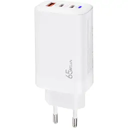 Зарядное устройство для XoKo 2xUSB-C PD65W + 1xUSB QC3.0 GaN white (XK-QC-630) - миниатюра 3