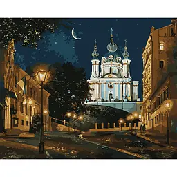 Картина за номерами Santi Київ у ночі, 40x50см, LED підсвітка (956662)