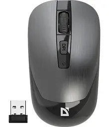 Миша бездротова Defender Wave MM-995, сріблястий, USB, оптична (сенсор PixArt 3065), 800-1600 dpi, 3 кнопки, 1xAA (52993)