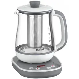 Електрочайник Tefal Tastea tea maker 1.5 л скло заварник біло-сірий kuh0015326