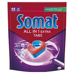 Таблетки для посудомийної машини Somat All in 1 Extra 44 шт.
