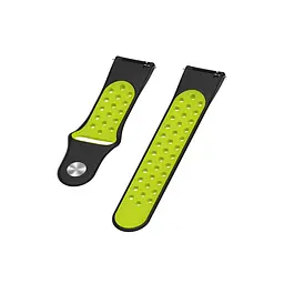 Ремінець Boorui для годинника 22 мм Nike design чорний з зеленим (з кнопкою) - мініатюра 3